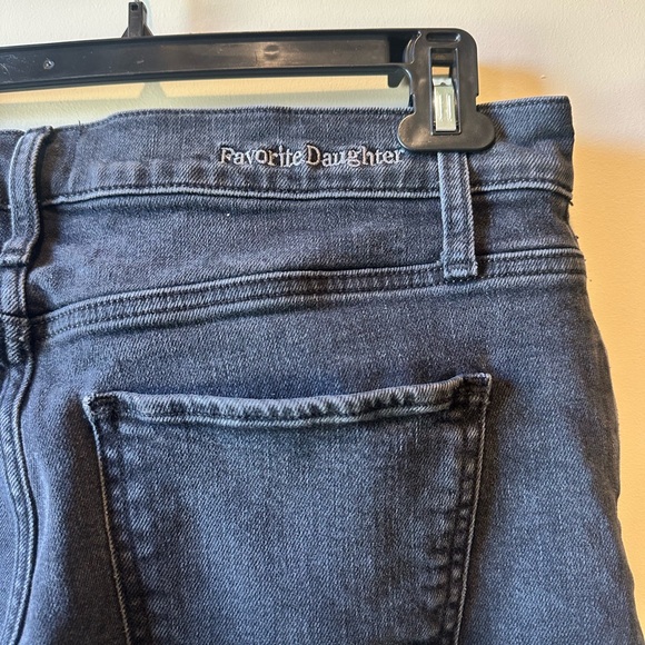 Favorite Daughter Black Distressed Jean w/ Ankle Slits Sz 14 - Picture 5 of 6